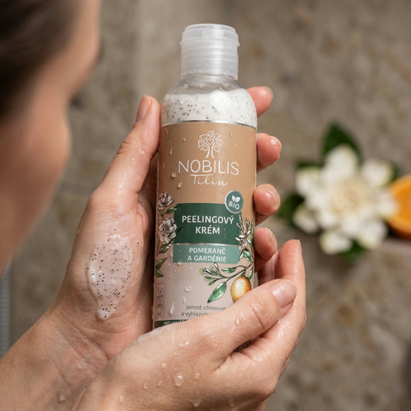 Nobilis Tilia Peelingový krém Pomeranč a gardénie BIO (200 ml)