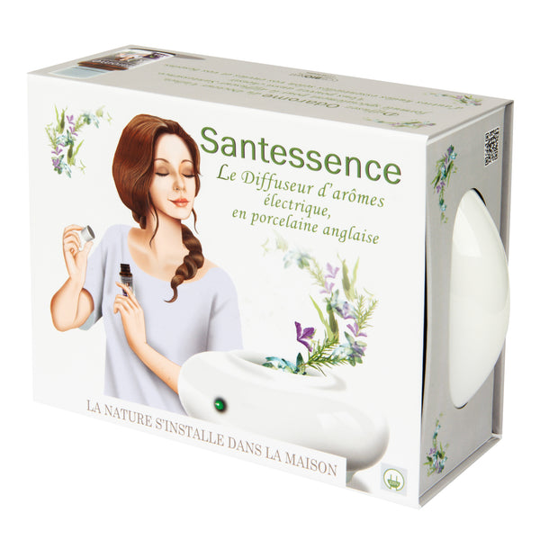 932028 Difuzér elektrický bílý SANTESSENCE + zdarma ODAROME 15 ml BIO COSBIONAT-1