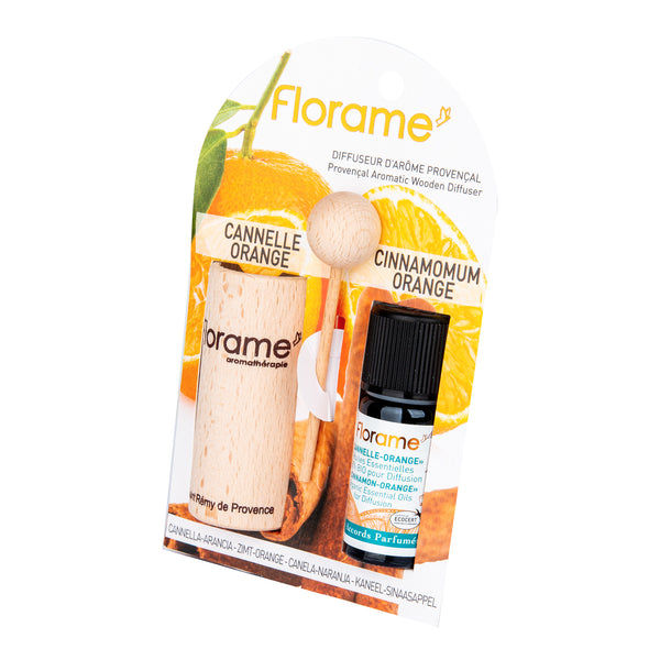 932056 Difuzér provensálský dřevěný + éterický olej Skořice-pomeranč 10 ml BIO FLORAME-2