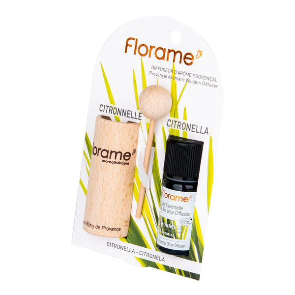 932059 Difuzér provensálský dřevěný + éterický olej Citronela 10 ml BIO FLORAME-2