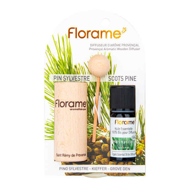 932064 Difuzér provensálský dřevěný + éterický olej Borovice 10 ml BIO FLORAME-1