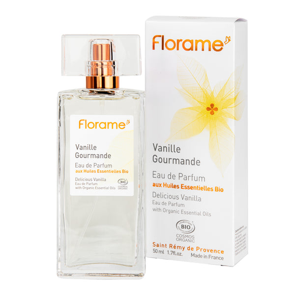 944221 Parfémová voda přírodní VANILLE GOURMANDE — lahodná vanilka 50 ml BIO FLORAME-1