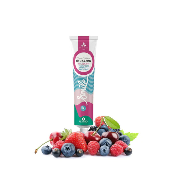 Ben & Anna Zubní pasta s fluoridem (75 ml) - Wild Berry