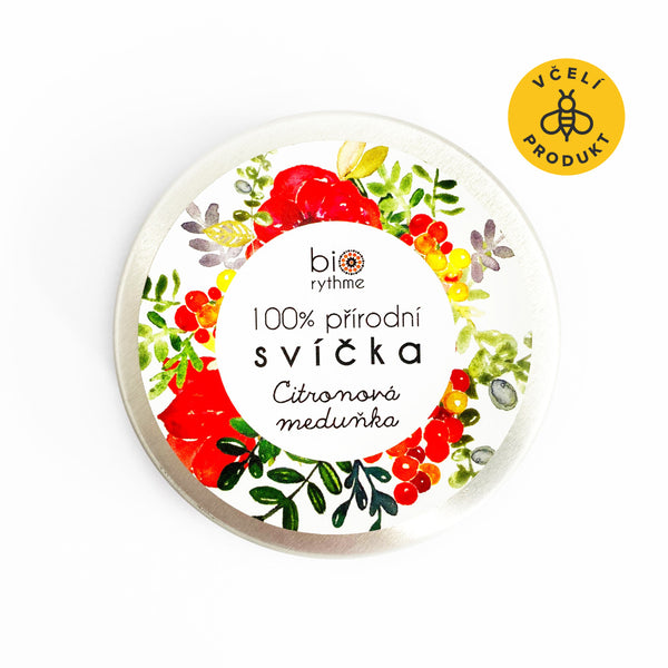 Biorythme Extravagantně přírodní svíčka - Citronová meduňka (70 g)