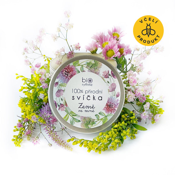 Biorythme Extravagantně přírodní svíčka - Země ve mně (70 g)