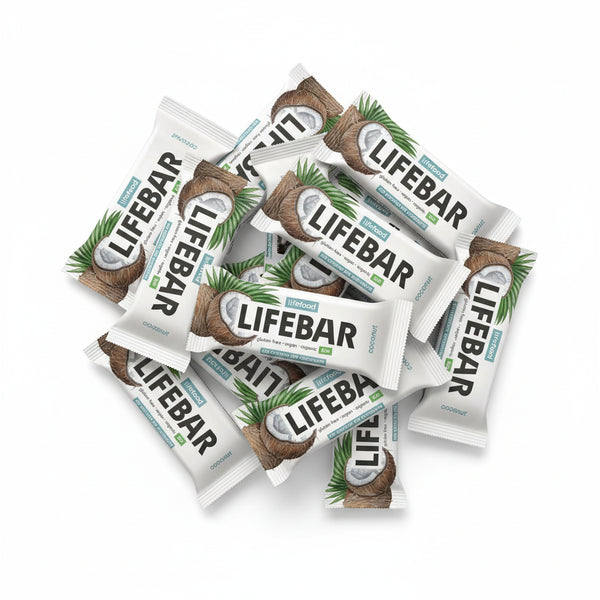 Lifefood Zvýhodněná sada 13 + 2 tyčinky zdarma - Lifebar kokosová RAW BIO (15 x 40 g)