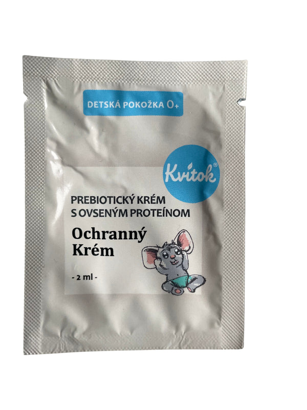 Kvitok Dětský prebiotický ochranný krém - celotělový s ovesným proteinem - vzorek (2 ml)