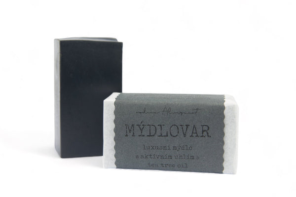 Mýdlovar Luxusní mýdlo s aktivním uhlím a tea tree