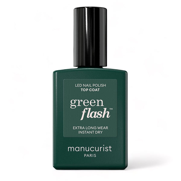 Manucurist Green Flash LED gel lak na nehty vrchní - Top Coat (15 ml)