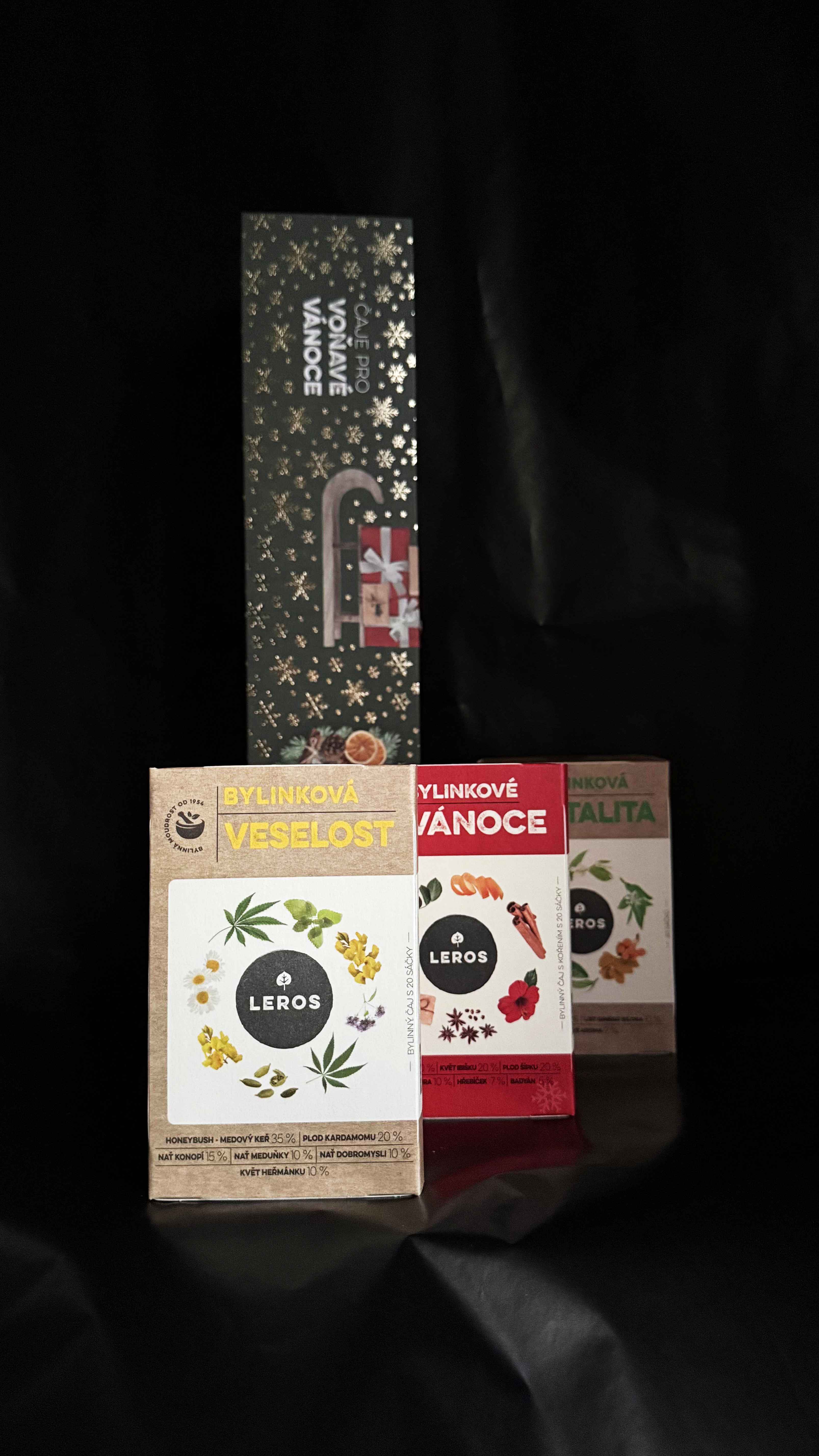 LEROS Dárková sada (3 x 20 nálev. sáčků) - Čaje pro voňavé Vánoce