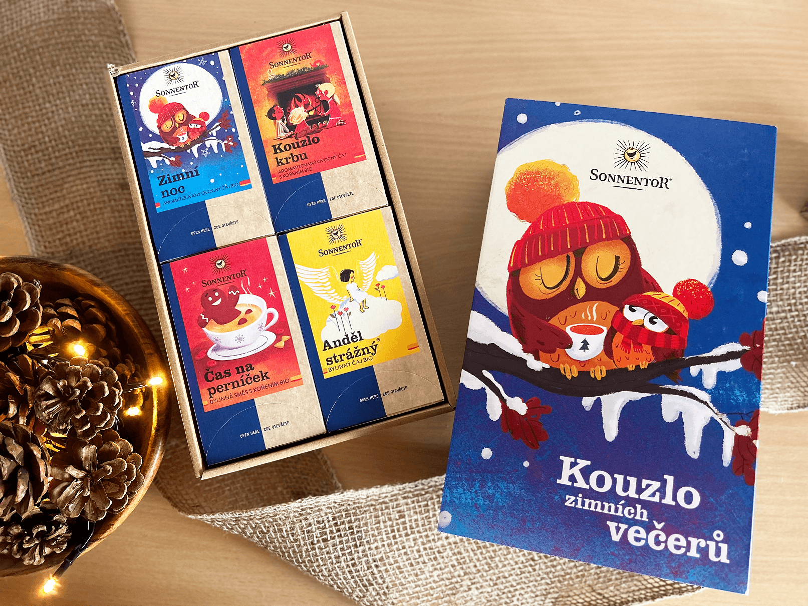 Sonnentor Dárková kazeta čajová BIO - Kouzlo zimních večerů (4 ks)