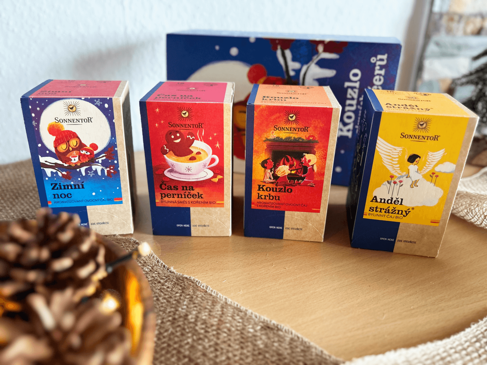 Sonnentor Dárková kazeta čajová BIO - Kouzlo zimních večerů (4 ks)