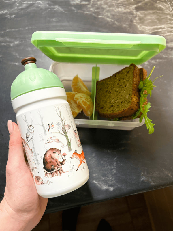 Zdravá lahev SET boxu a lahve 0,5 l - Lesní zvířátka