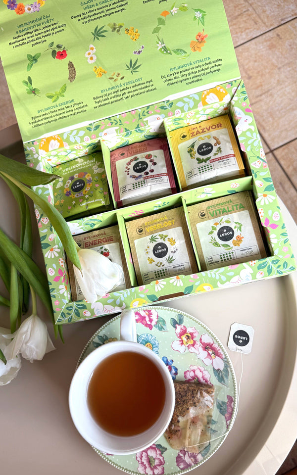 LEROS Dárková sada Velikonoční bylinková pomlázka - nálev. sáčky (6 x 5 ks)