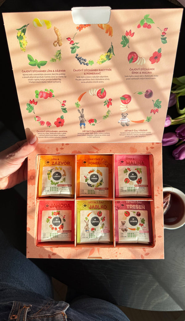 LEROS Dárková sada ovocných čajů Voňavý sad - nálev. sáčky (6 x 5 ks)