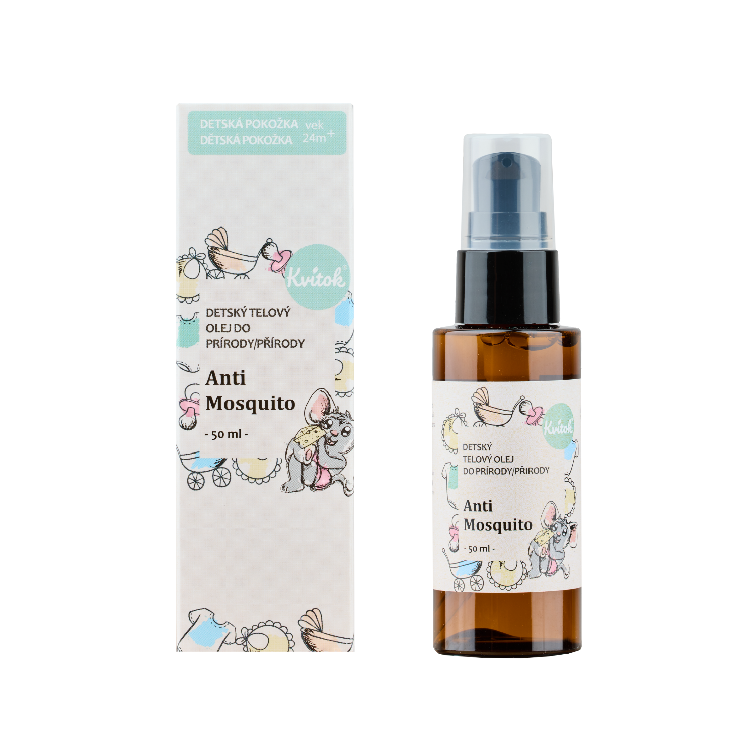 Kvitok Dětský ochranný tělový sprej do přírody (50 ml)