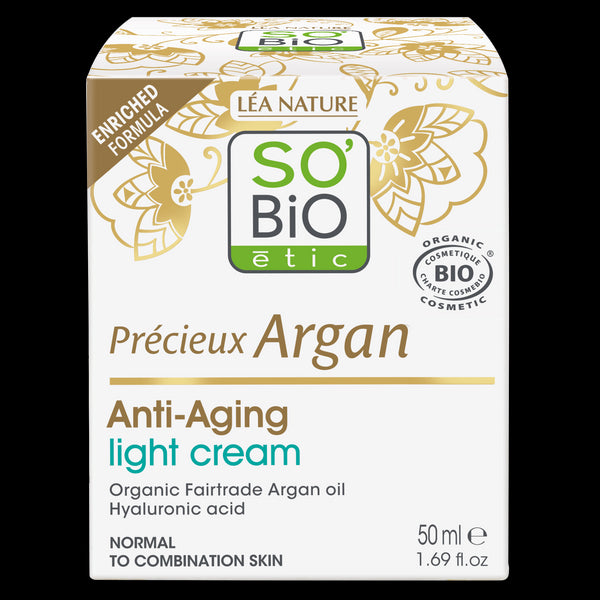 SO’BiO étic Anti-age Precieux Argan Krém denní lehký pro normální až smíšenou pleť BIO (50 ml)