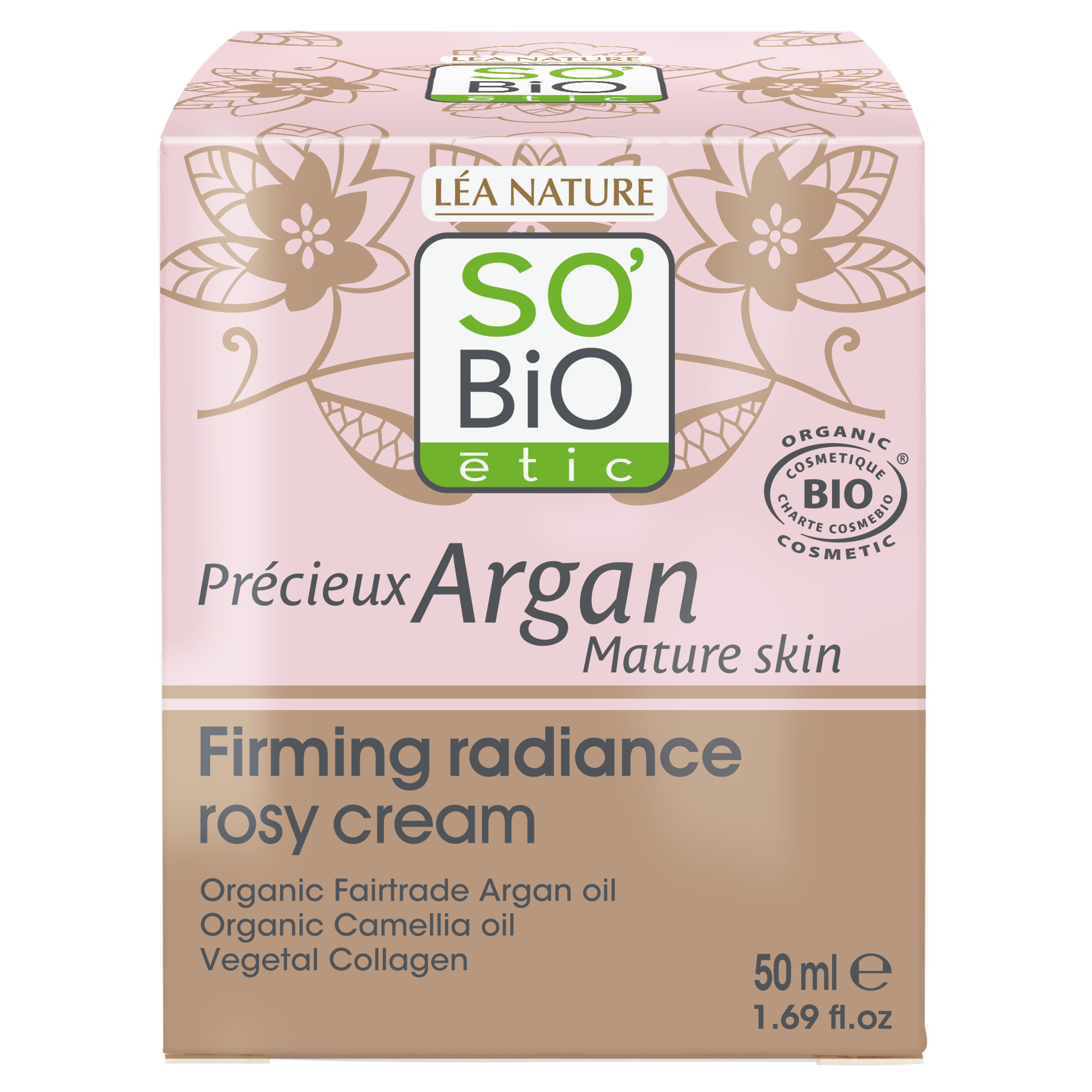 SO’BiO étic Anti-age Precieux Argan Krém růžový denní pro zpevnění GOLD BIO (50 ml)