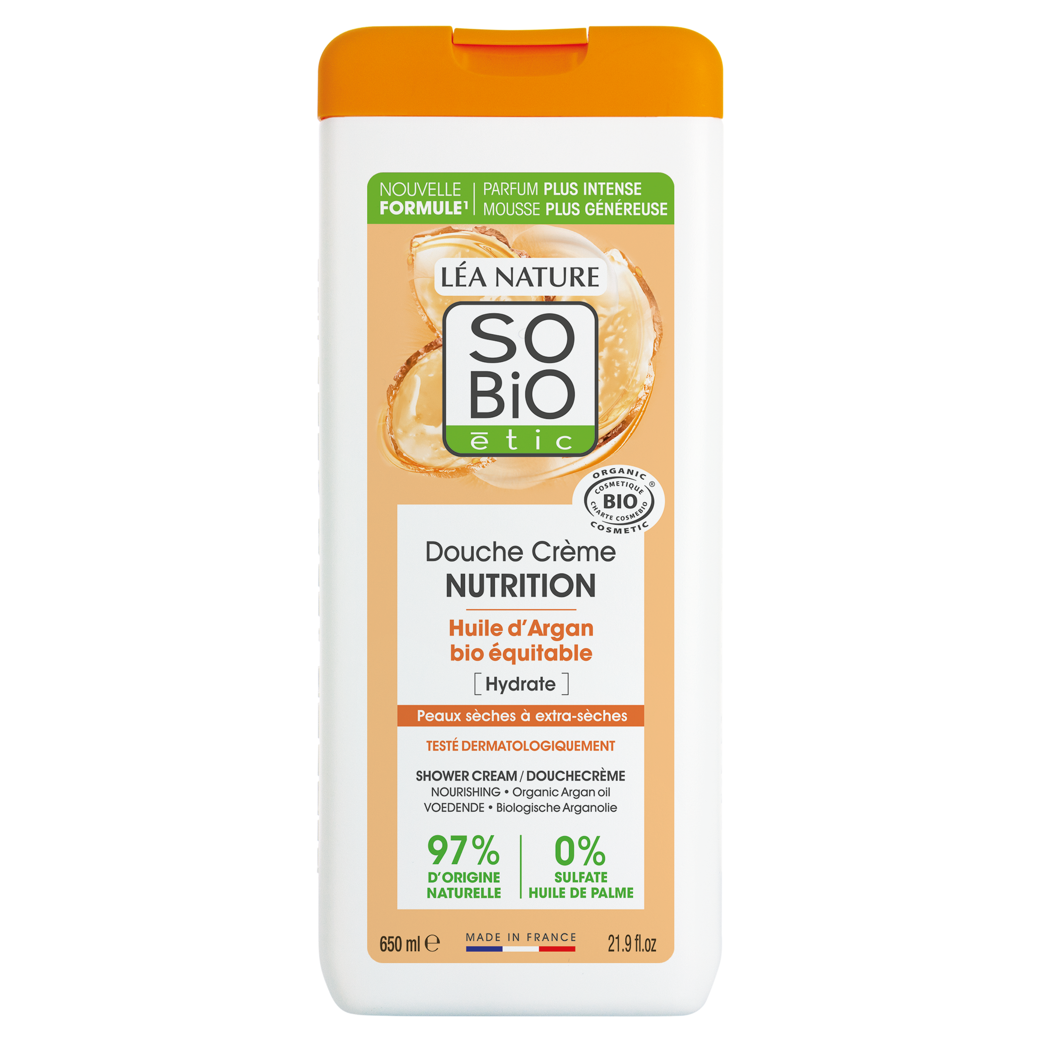 SO’BiO étic Krém sprchový NUTRITION s arganovým olejem BIO (650 ml)