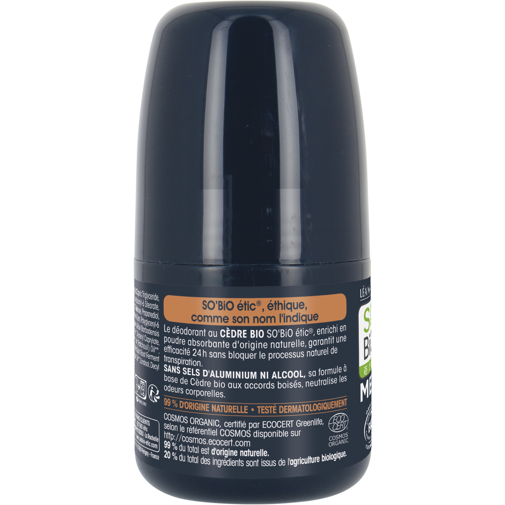 SO’BiO étic Deodorant roll-on 24h MEN - cedr BIO (50 ml)