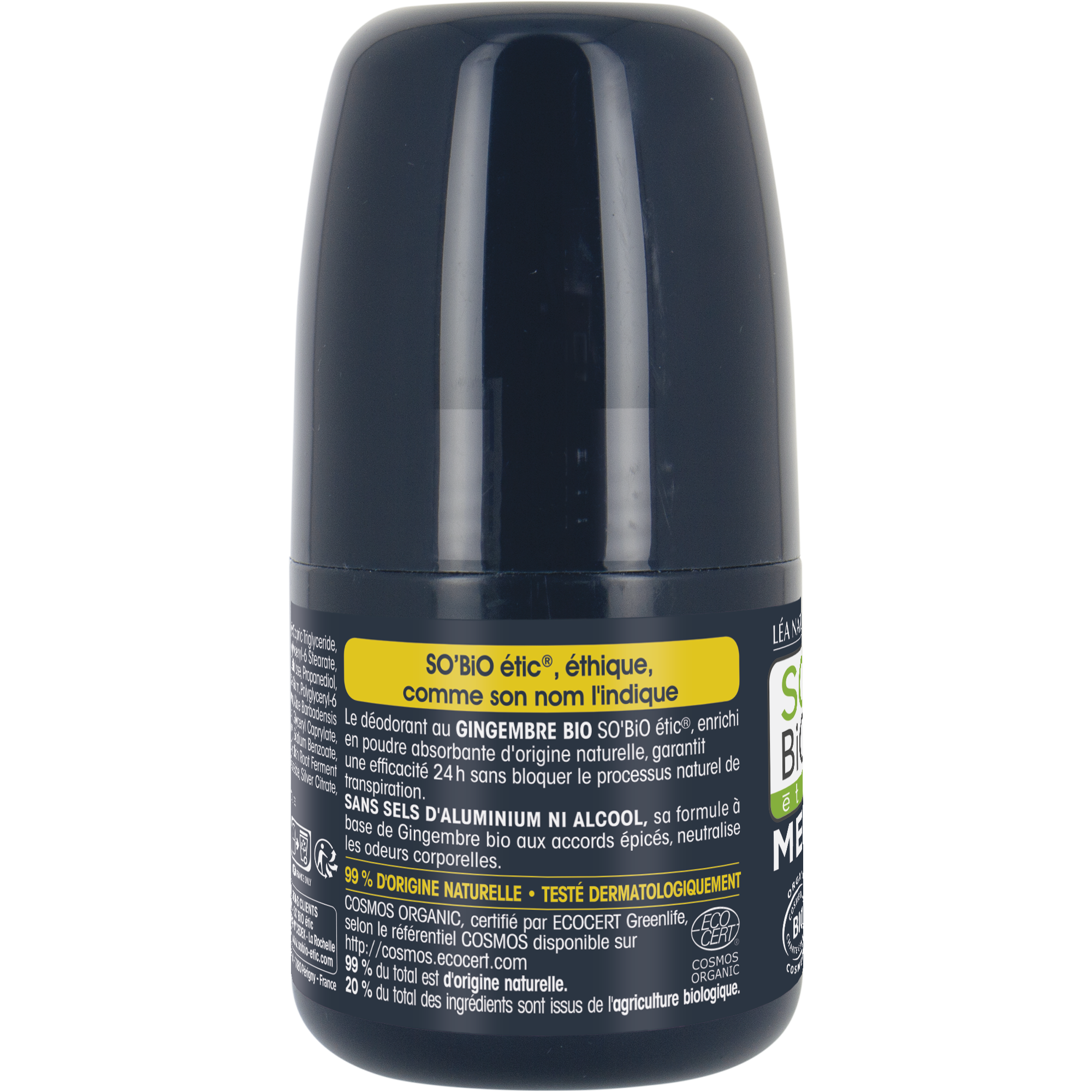 SO’BiO étic Deodorant roll-on 24h MEN - zázvor BIO (50 ml)