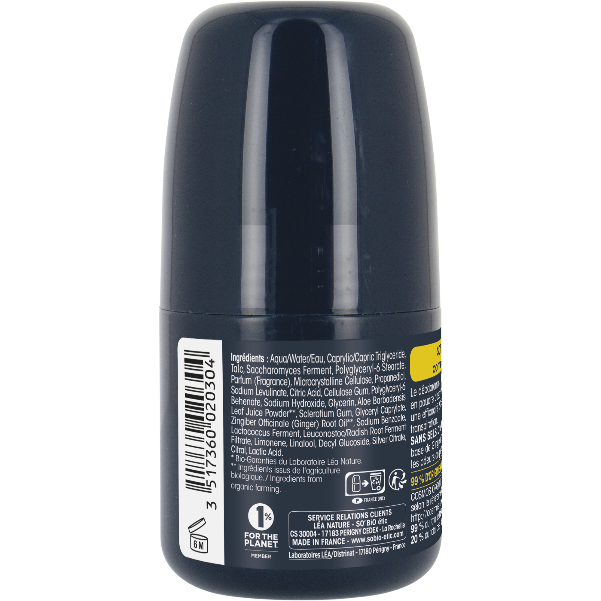 SO’BiO étic Deodorant roll-on 24h MEN - zázvor BIO (50 ml)