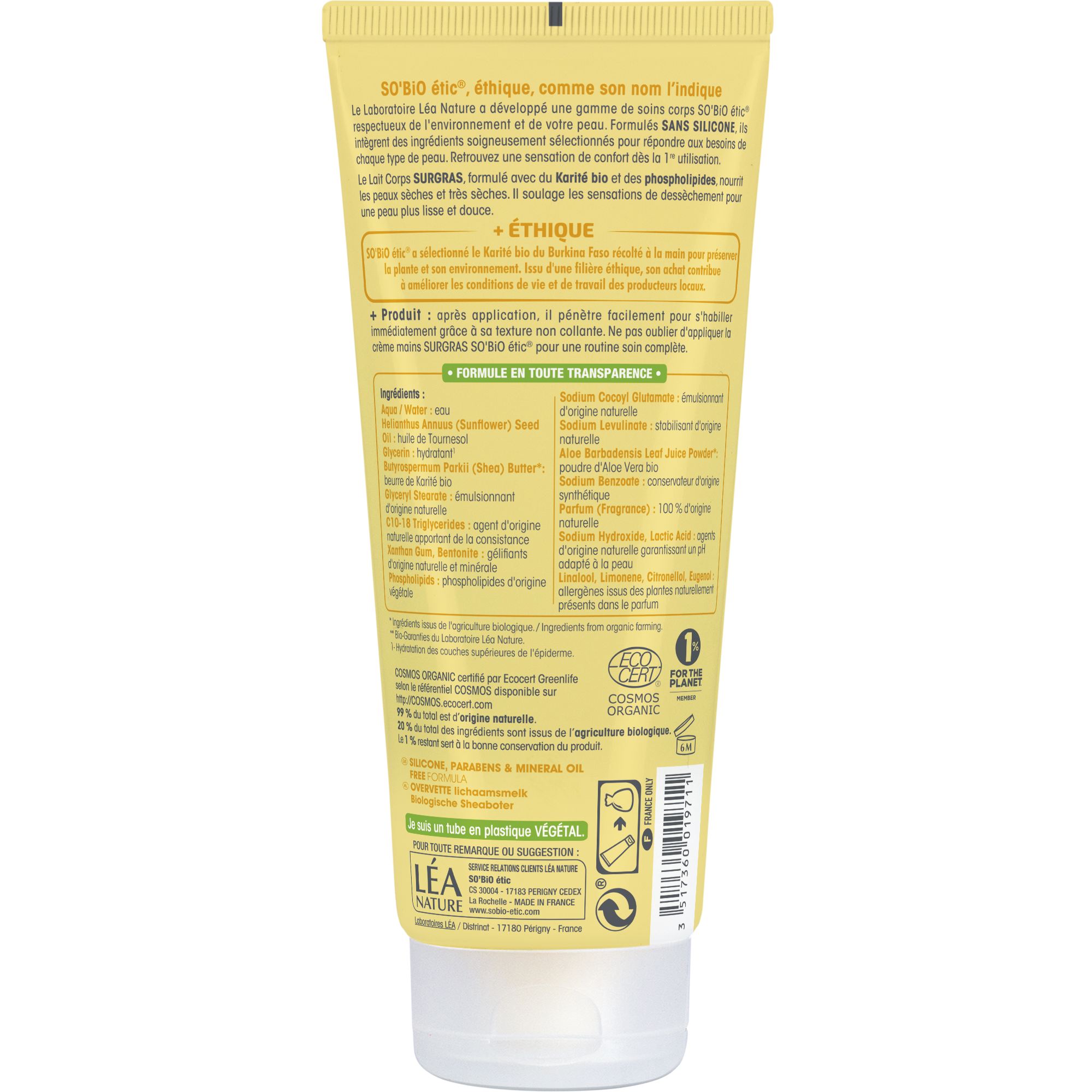 SO’BiO étic Mléko tělové ultra výživné s karité BIO (200 ml)