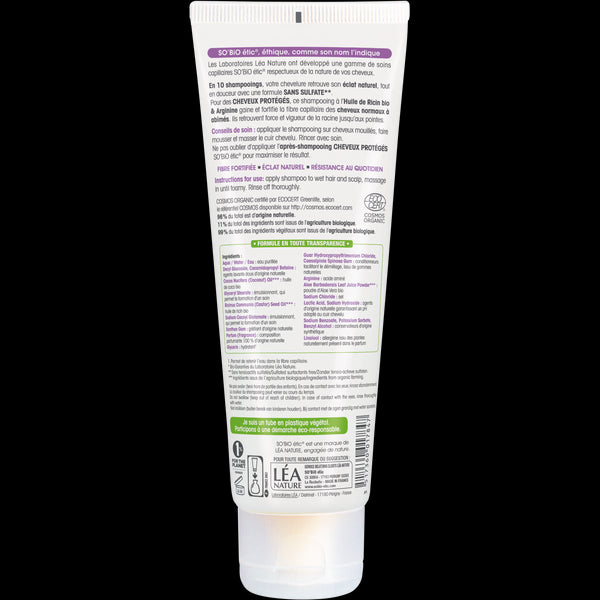 SO’BiO étic Šampon ochranný s ricinem a argininem BIO (250 ml)