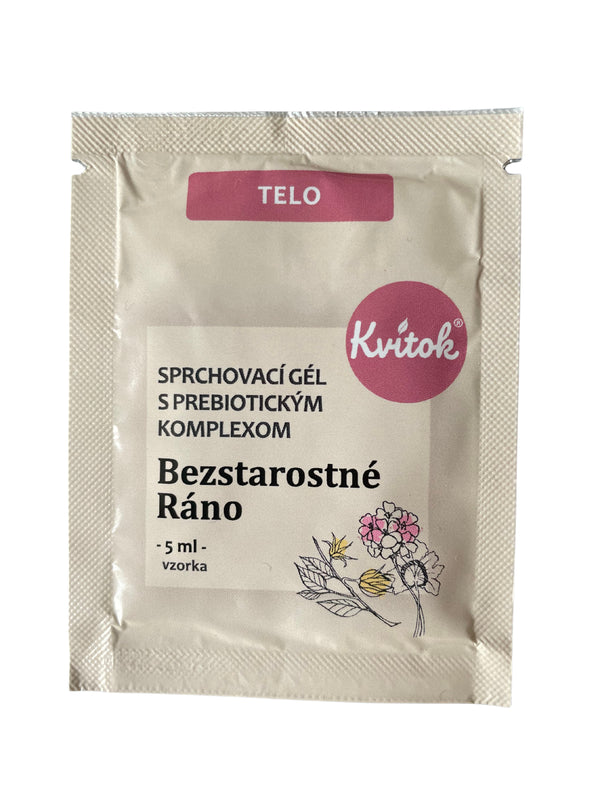 Kvitok Jemný sprchový gel s prebiotickým komplexem Bezstarostné ráno - vzorek (5 ml)