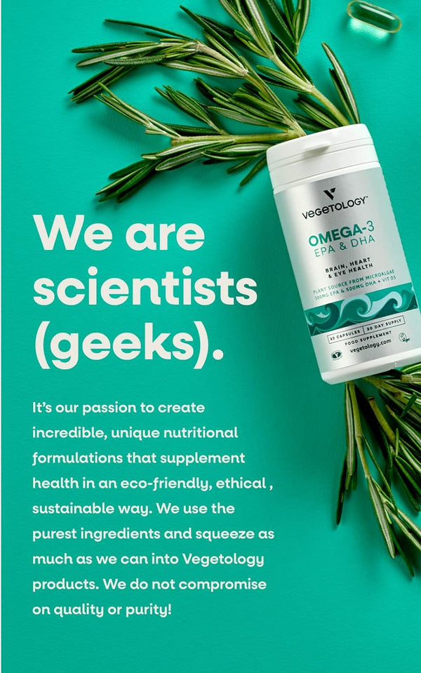 Vegetology Omega-3 (Opti3) - EPA a DHA s vitaminem D3 (60 kapslí)