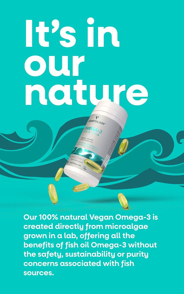 Vegetology Omega-3 (Opti3) - EPA a DHA s vitaminem D3 (60 kapslí)
