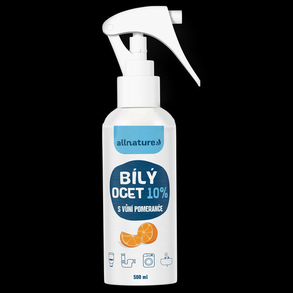 Allnature Bílý ocet sprej 10% s vůní pomeranče (500 ml)