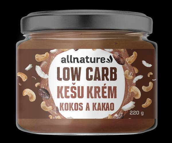 Allnature Kešu krém LOW carb -kokos a kakao (220 g)