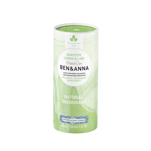Ben & Anna Tuhý deodorant Sensitive (40 g) - Citrón a limetka