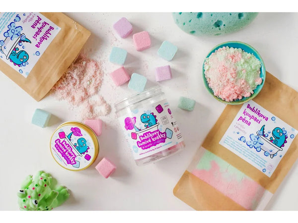 Pure Harmony Bublíkovy šumivé kostky do koupele s probiotiky (180 g)
