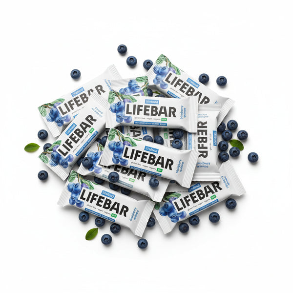 Lifefood Zvýhodněná sada 13 + 2 tyčinky zdarma - Lifebar borůvková s quinoou RAW BIO (15 x 40 g)