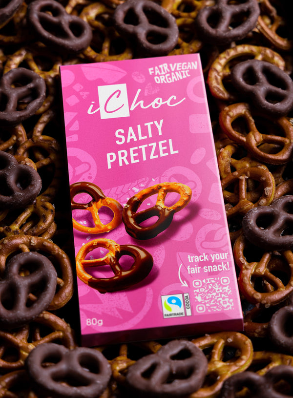 iChoc Tabulka slaný preclík vegan BIO (80 g)