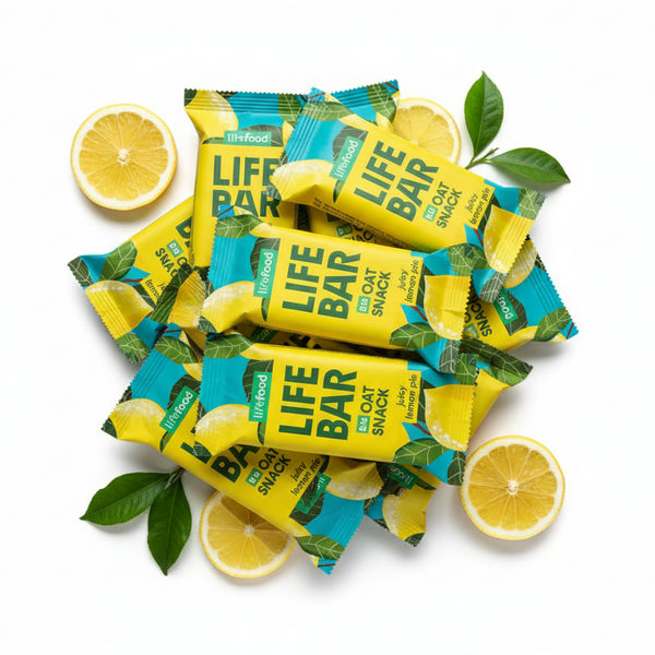 Lifefood Zvýhodněná sada 13 + 2 tyčinky zdarma - Lifebar Oat Snack Citron BIO (15 x 40 g)