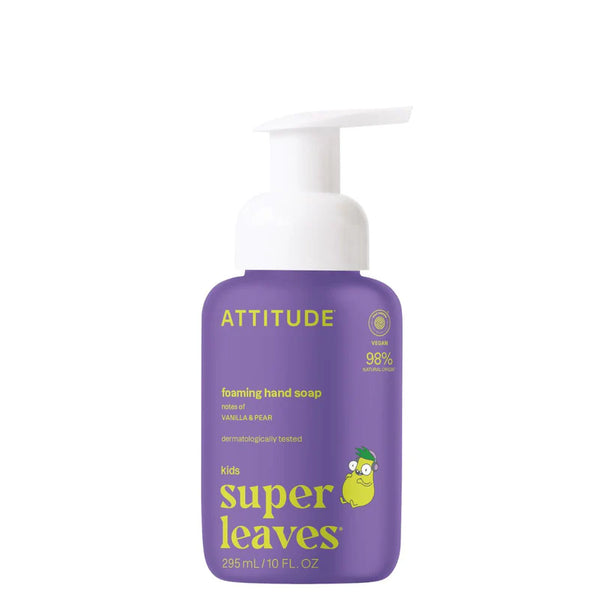 Attitude Dětské pěnivé mýdlo na ruce Super Leaves Kids s vůní vanilky a hrušky (295 ml)
