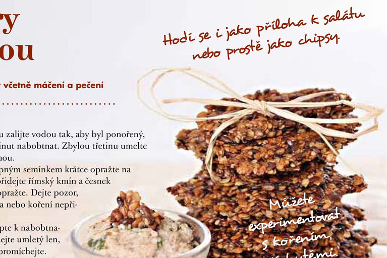 Lněné krekry s pomazánkou