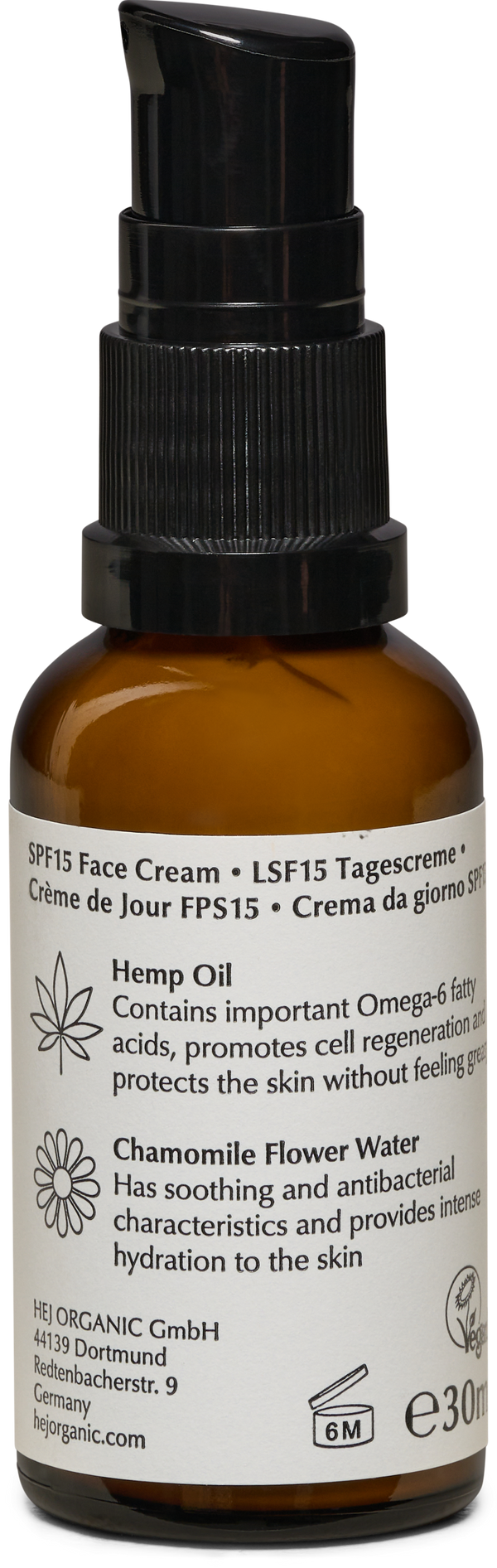 Hej Organic Pleťový krém pro citlivou pleť SPF 15 (30 ml)