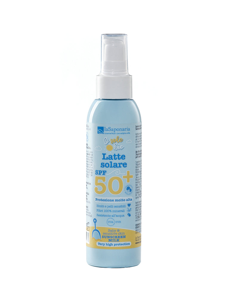 laSaponaria Opalovací mléko pro děti a citlivou pokožku SPF 50+ BIO (125 ml)