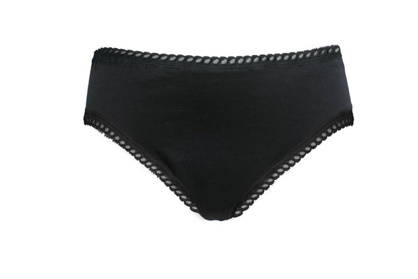 Anaé by Ecodis Menstruační kalhotky z biobavlny na střední menstruaci - černé