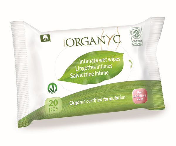 Organyc Vlhčené ubrousky pro intimní hygienu BIO (20 ks)