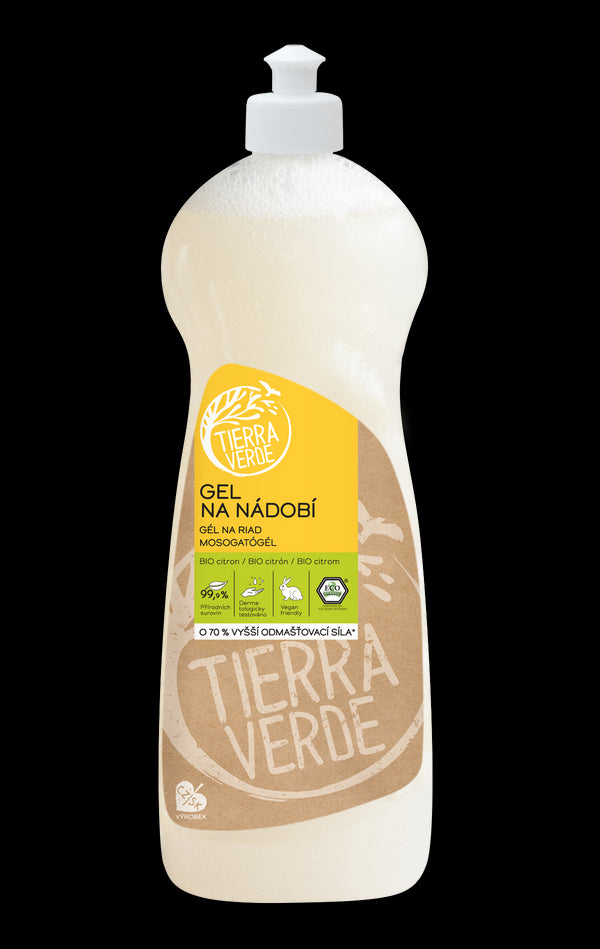 Tierra Verde Gel na nádobí s BIO citronovou silicí (1 l) - pošk. obal
