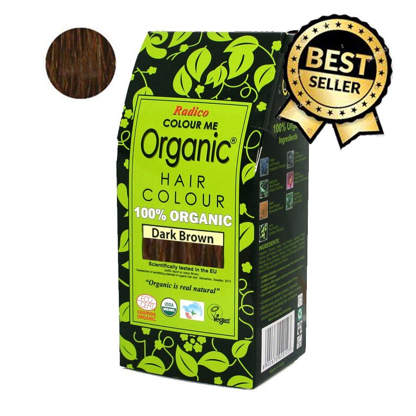 Radico Colour Me Organic přírodní barva na vlasy tmavě hnědá 100 g