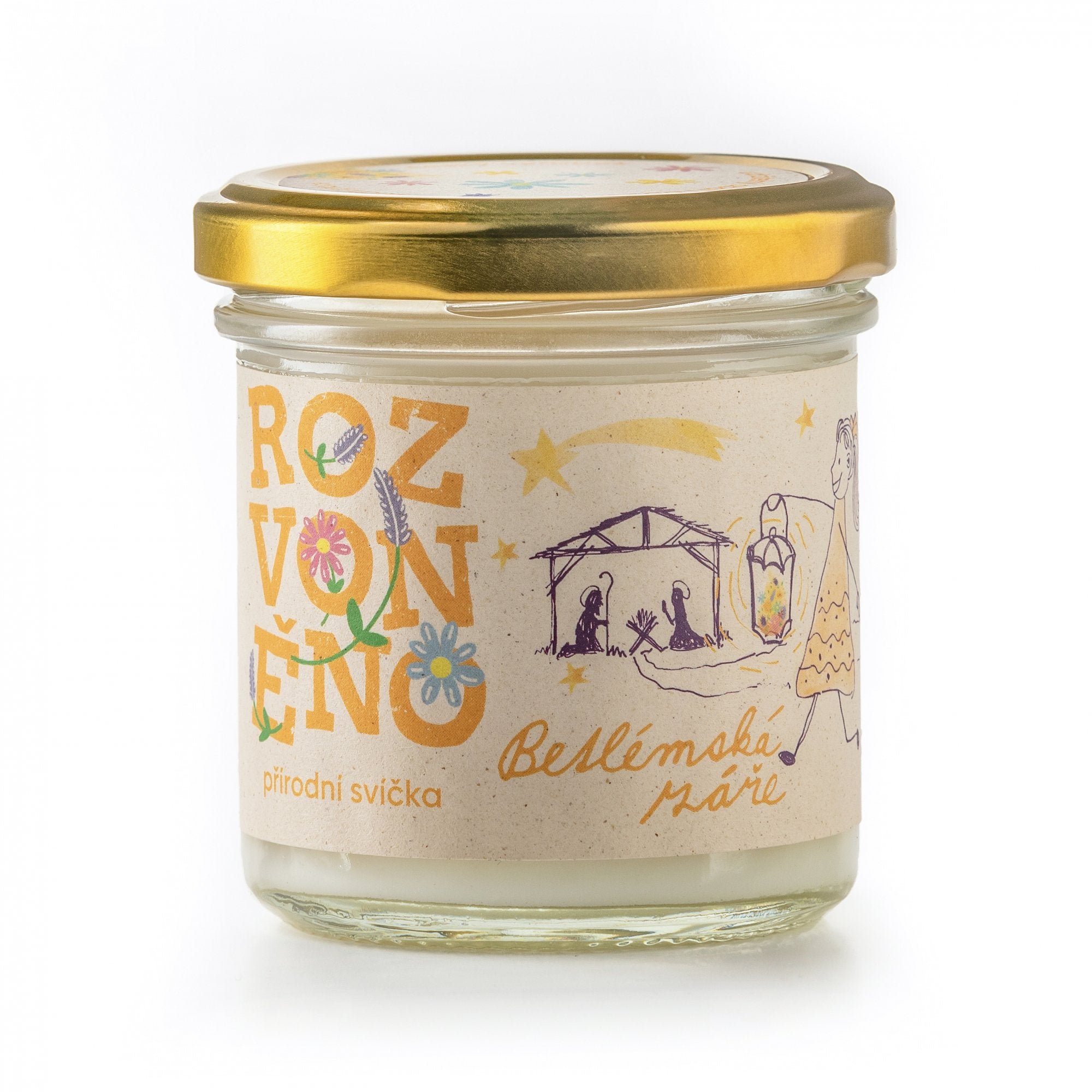 Rozvoněno Vonná svíčka - Betlémská záře (130 ml)