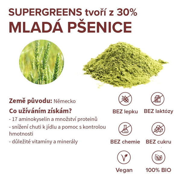 Blendea Supergreens BIO (30 porcí)