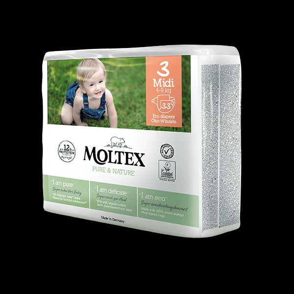 Moltex Ekoplenky Pure & Nature - Midi (4-9 kg) (33 ks)