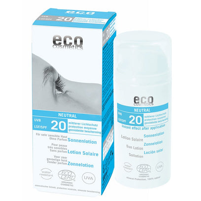 Eco Cosmetics Opalovací krém Neutral bez parfemace SPF 20 BIO (100ml)